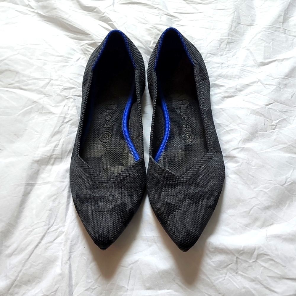 Grey Camo Rothy's Point Flats Size 8.5